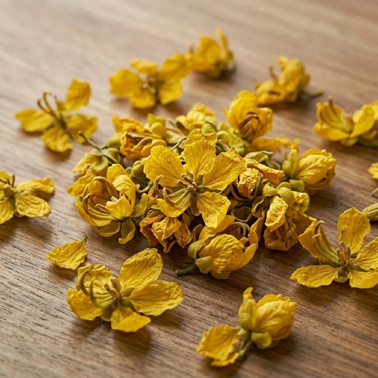 Neotea Dry Avarampoo Flower , Dried Senna Auriculata Flowers, Natural Herbal Ingredient, Traditional Herbal Tea & Beverage Preparation