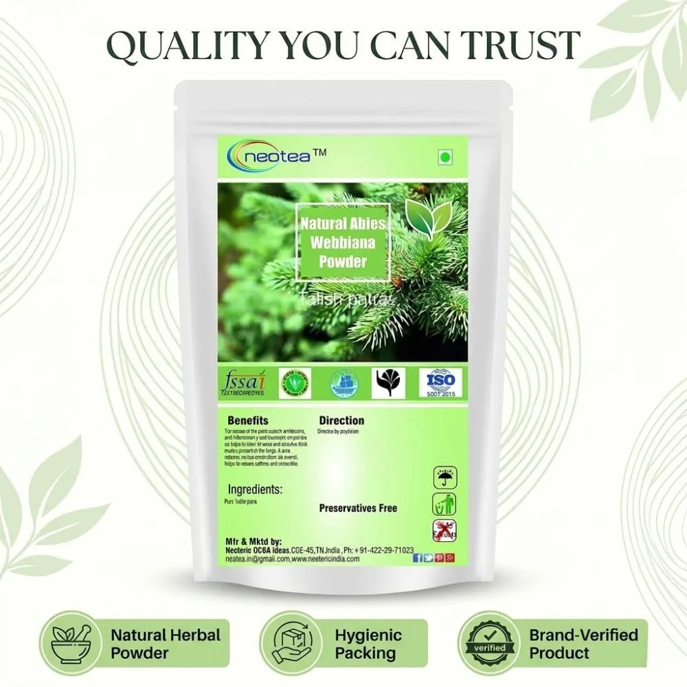 Talispatra Churna | Taleespatra Powder | Indian Silver Fir | Abies Webbiana | Thalisapathiri Powder | Talisa Patra | Talis Pattar | Ayurvedic Herbal Remedy | Natural & Pure | 100% Organic