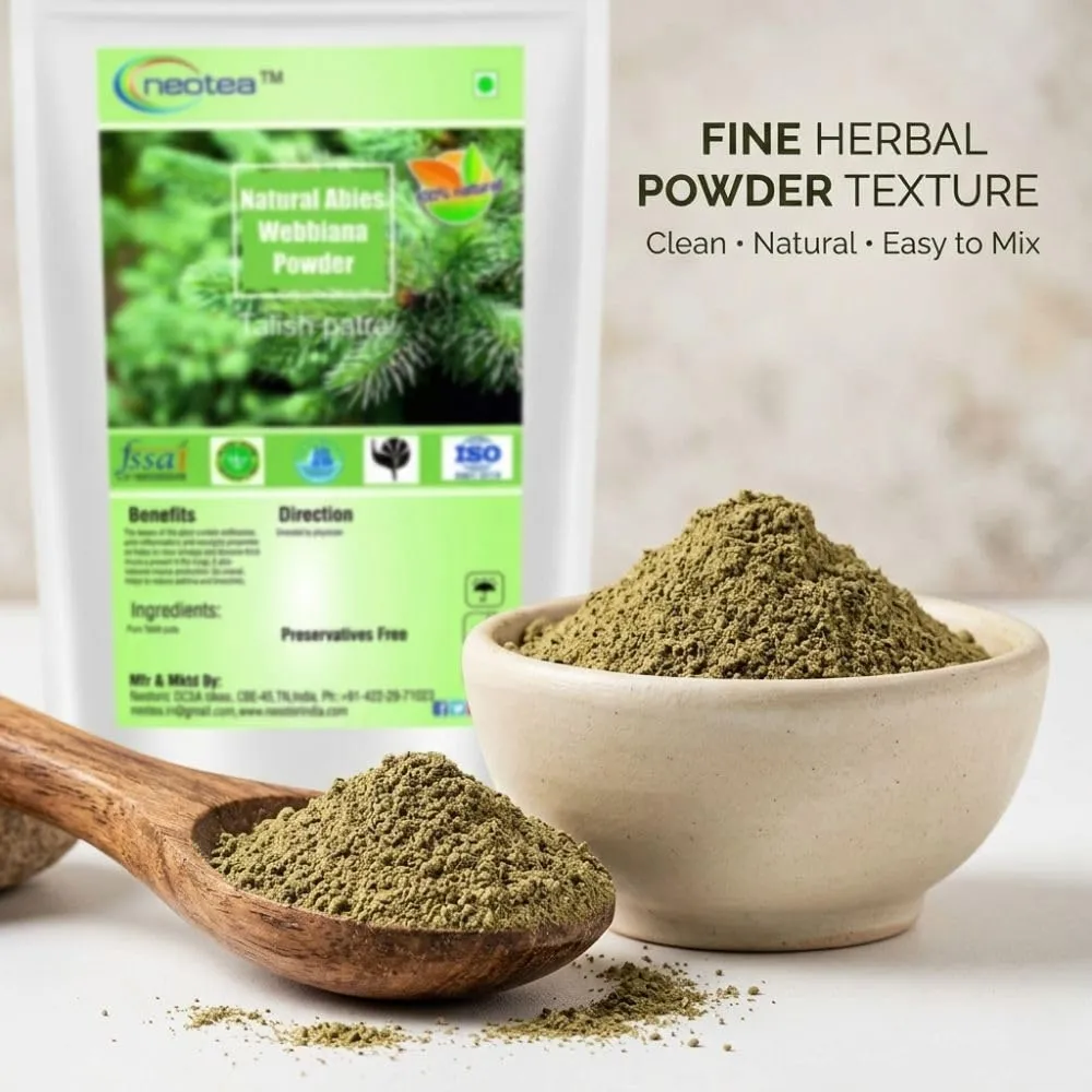 Talispatra Churna | Taleespatra Powder | Indian Silver Fir | Abies Webbiana | Thalisapathiri Powder | Talisa Patra | Talis Pattar | Ayurvedic Herbal Remedy | Natural & Pure | 100% Organic