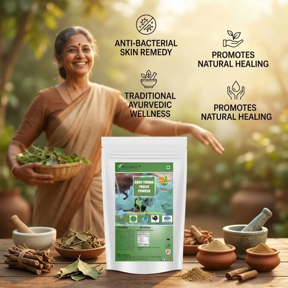 Aadu Thinna Paalai Powder | Iswar Theendaapaalai | Aristolochia Bracteolata | Indian Birthwort | Natural Remedy for Bacterial Skin Infections | Herbal Skin Support