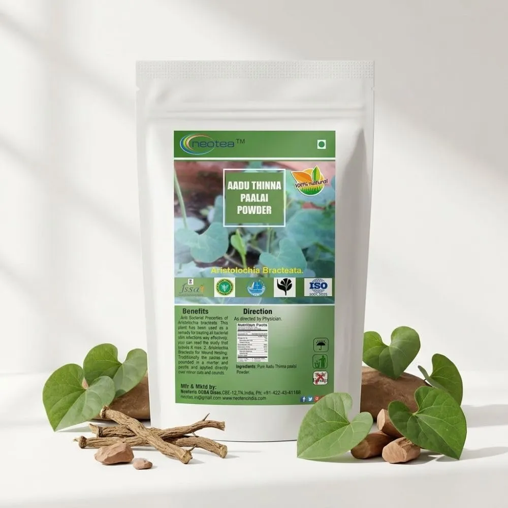 Aadu Thinna Paalai Powder | Iswar Theendaapaalai | Aristolochia Bracteolata | Indian Birthwort | Natural Remedy for Bacterial Skin Infections | Herbal Skin Support