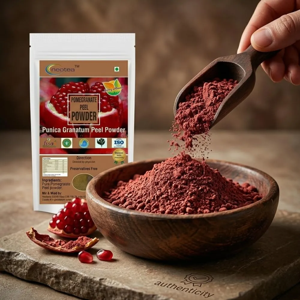 Pomegranate Peel Powder | 100% Natural Dried Pomegranate Peel Powder | Fine Herbal Powder for Everyday Wellness & Traditional Use | Premium Quality, Carefully Processed
