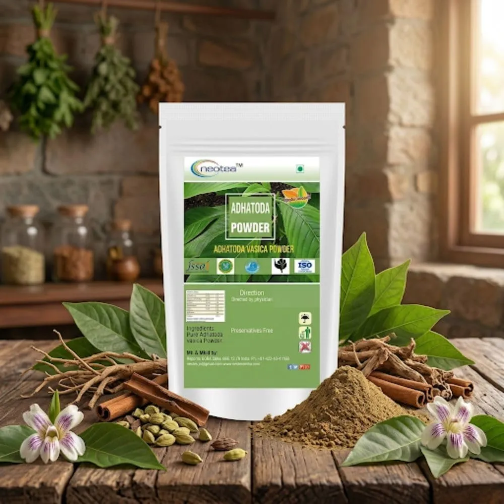 Adathoda Powder | Vasica Adathodai Leaves | Adusa Vasaka Malabar Nut | Justicia Adhatoda Herbal Supplement | Natural & Pure Leaf Powder