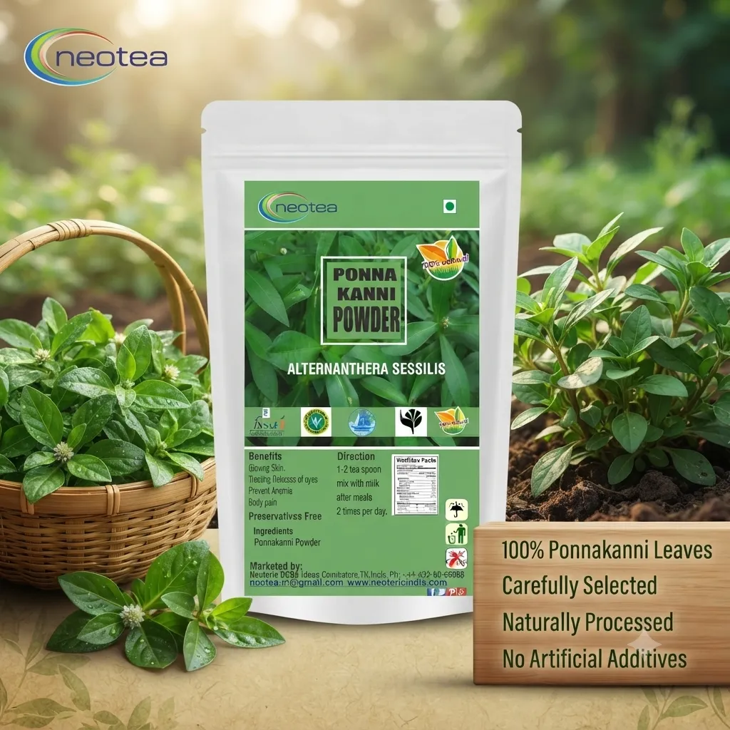 Ponnanganni Powder | Alternanthera Sessilis Powder | Ponnaganti Matsyaakshi Gudari Sag | Dwarf Copper Leaf | Ponnankanni Keerai Saag | Joyweed for Skin, Hair, Digestion & Immunity | Gudrisag Honagonne Sag | Pure & Natural