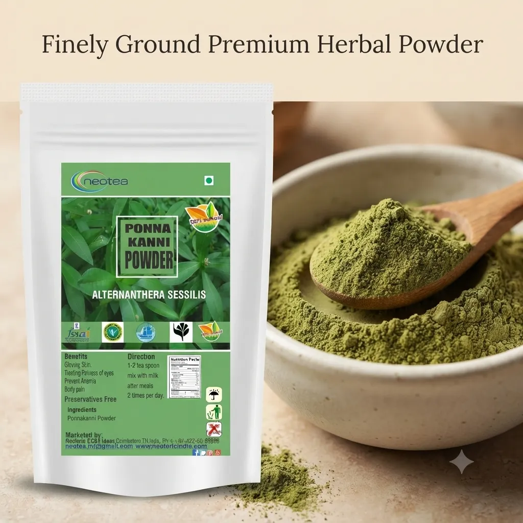 Ponnanganni Powder | Alternanthera Sessilis Powder | Ponnaganti Matsyaakshi Gudari Sag | Dwarf Copper Leaf | Ponnankanni Keerai Saag | Joyweed for Skin, Hair, Digestion & Immunity | Gudrisag Honagonne Sag | Pure & Natural