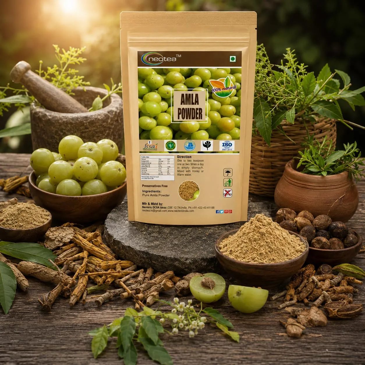 Amla Powder 100% Natural Indian Gooseberry Powder, Pure Amla Fruit Powder for Daily Wellness, Rich in Naturally Occurring Nutrients, Traditional Ayurvedic Ingredient, 100% Vegetarian