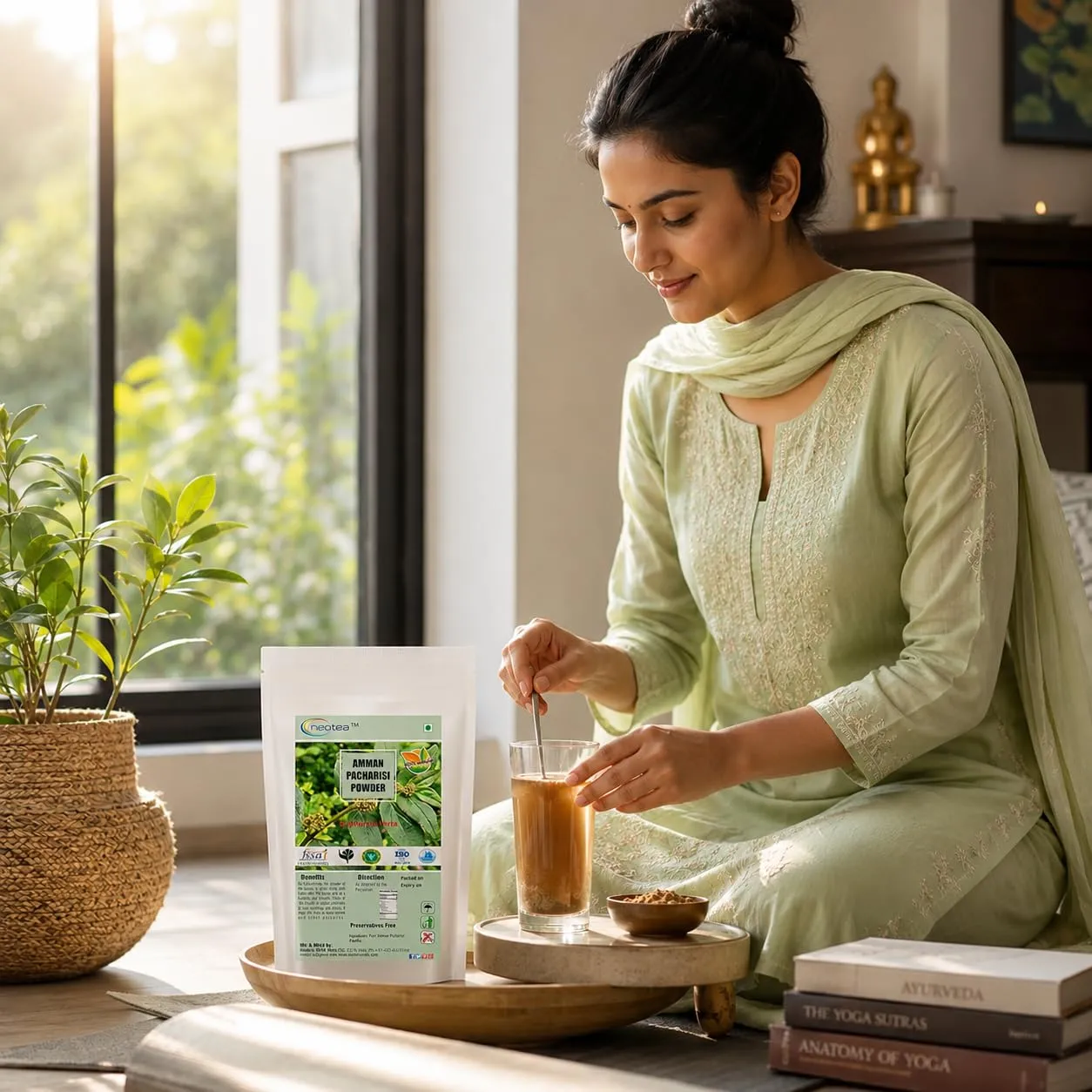 Amman Pacharisi Powder | Euphorbia Hirta Herbal Powder | 100% Natural Dried Herb Powder | Traditional Ayurvedic Herb | Plant-Based Wellness Ingredient