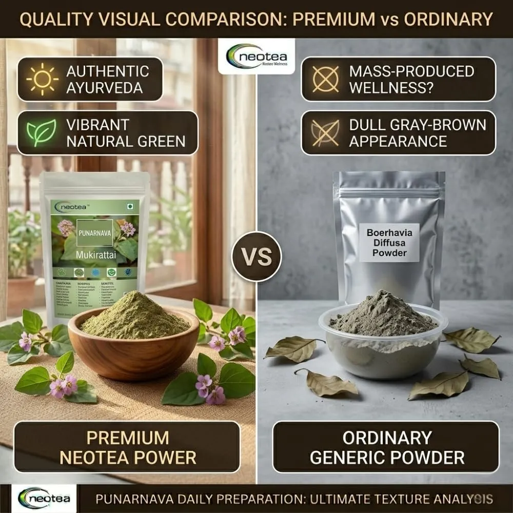 Punarnava Powder | Boerhavia Diffusa Root | Kidney Rejuvenation | Liver & Urinary Wellness | Sathi Jadd | Mookirattai Leaves | Pure & Natural | Certified Organic | Punarva Diffusa | INDIA ORGANIC Certified Herbal Supplement