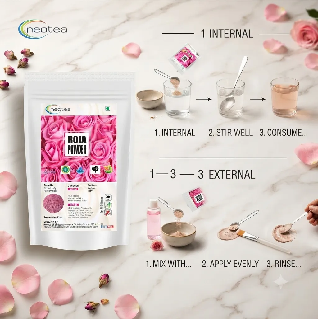 Rose Petal Powder | 100% Pure & Natural | Antioxidant Support for Skin Health | Rosa Indica & Centifolia | Face Mask, Tanning, Glowing Skin | Hair & Facial Care | Enriched with Vitamin A | DIY Baby Bath & Juice Drink | Organic