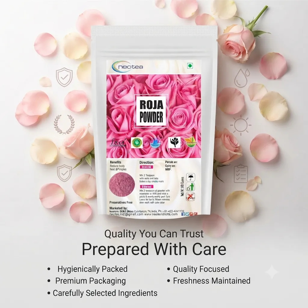 Rose Petal Powder | 100% Pure & Natural | Antioxidant Support for Skin Health | Rosa Indica & Centifolia | Face Mask, Tanning, Glowing Skin | Hair & Facial Care | Enriched with Vitamin A | DIY Baby Bath & Juice Drink | Organic