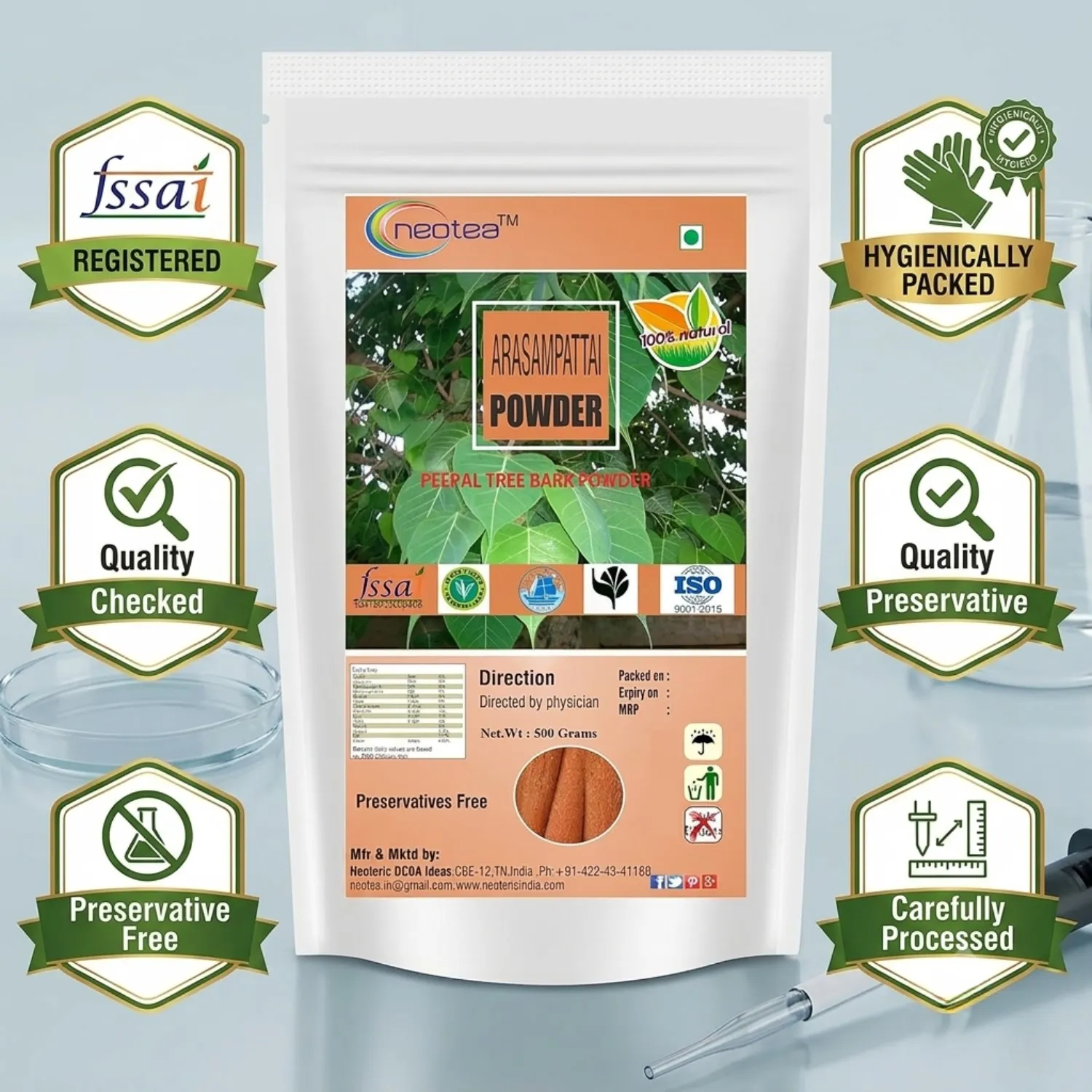 Arasam Pattai Powder | Arasa Pattai Herbal Powder | Sacred Fig Tree Bark Powder | Traditional Ayurvedic Herbal Ingredient | Natural Plant-Based Powder | 100% Natural