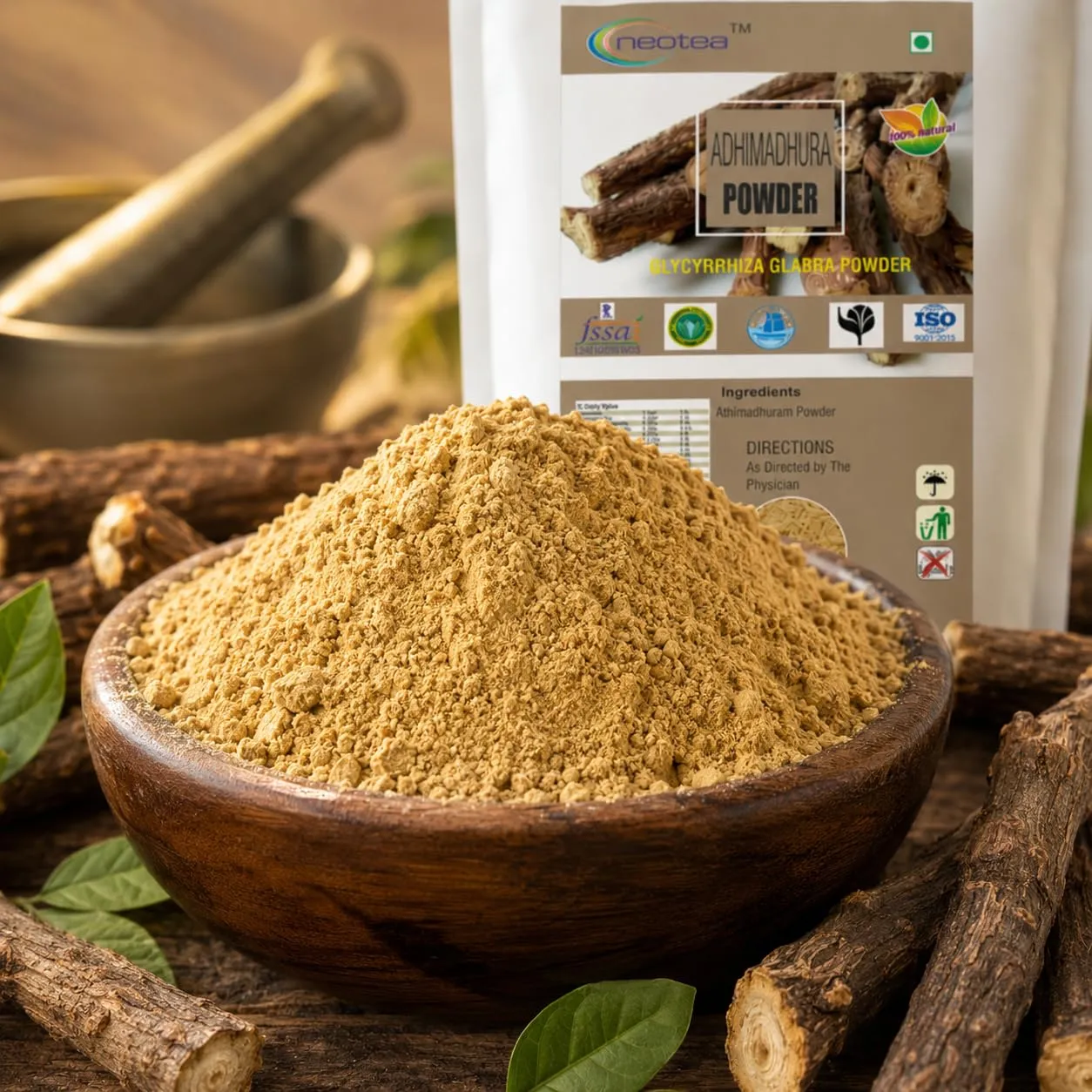 Athimadhuram Powder 100% Natural Licorice Root Powder for Herbal Wellness and Traditional Use