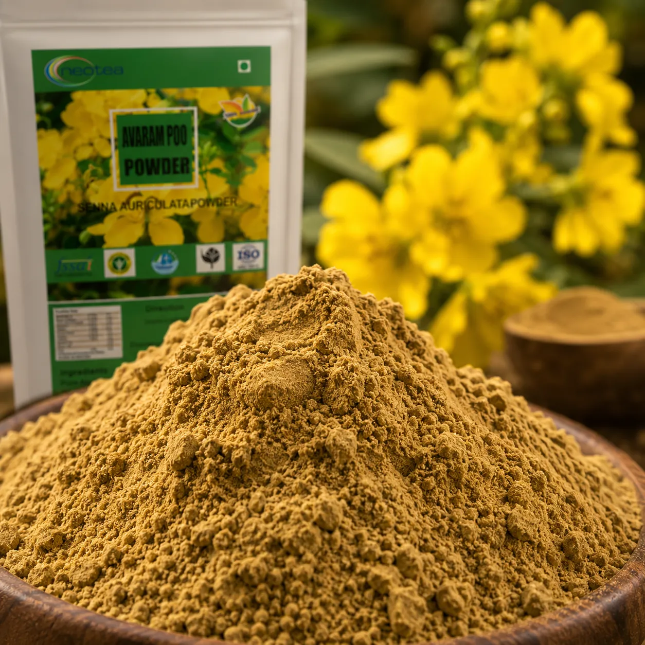 Avarampoo Powder 100% Natural Cassia Auriculata Flower Powder | Traditional Herbal Ingredient for Skin & Personal Care | Fine Herbal Powder | No Added Preservatives