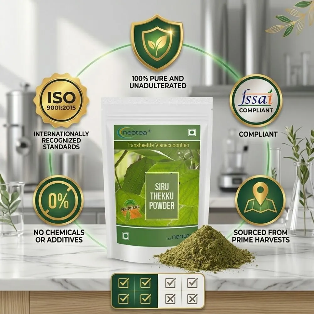 Siru Thekku Powder | Clerodendrum Serratum | Bharangi Herbal Powder | Gantubarangee | Canttubrarangee | Cheru Thekku | 100% Pure & Natural Ayurvedic Supplement | Organic & Chemical-Free