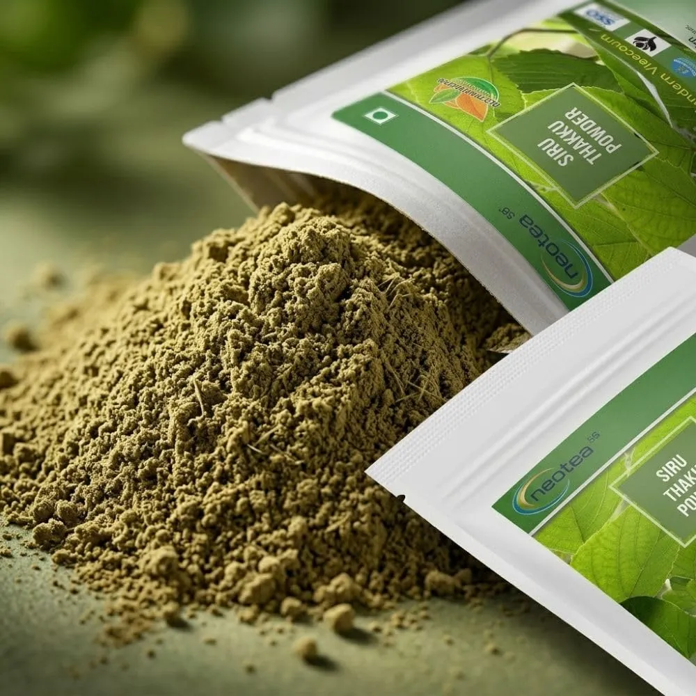 Siru Thekku Powder | Clerodendrum Serratum | Bharangi Herbal Powder | Gantubarangee | Canttubrarangee | Cheru Thekku | 100% Pure & Natural Ayurvedic Supplement | Organic & Chemical-Free