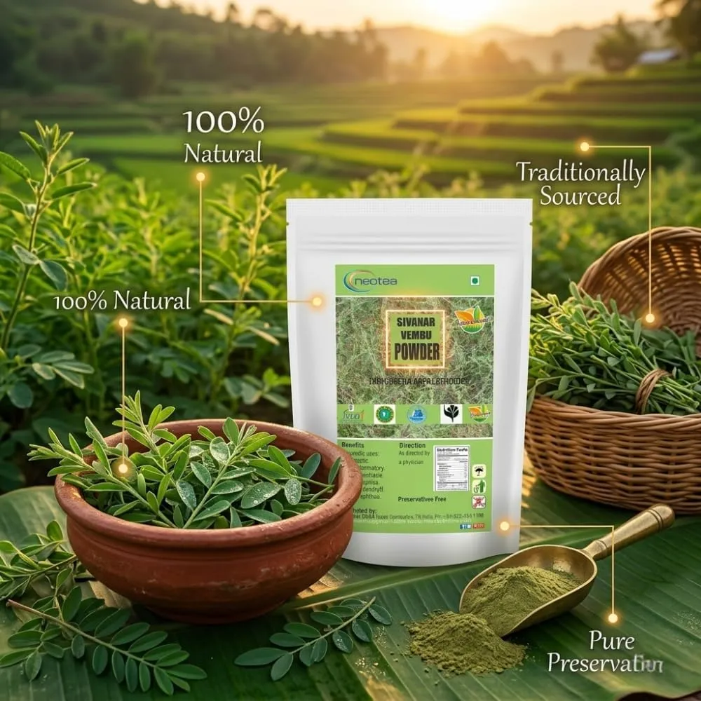 Sivanar Vembu Powder | 100% Natural Sivanar Vembu Herbal Powder | Pure Finely Ground Traditional Botanical Ingredient | Carefully Processed & Hygienically Packed | Suitable for Traditional Everyday Use