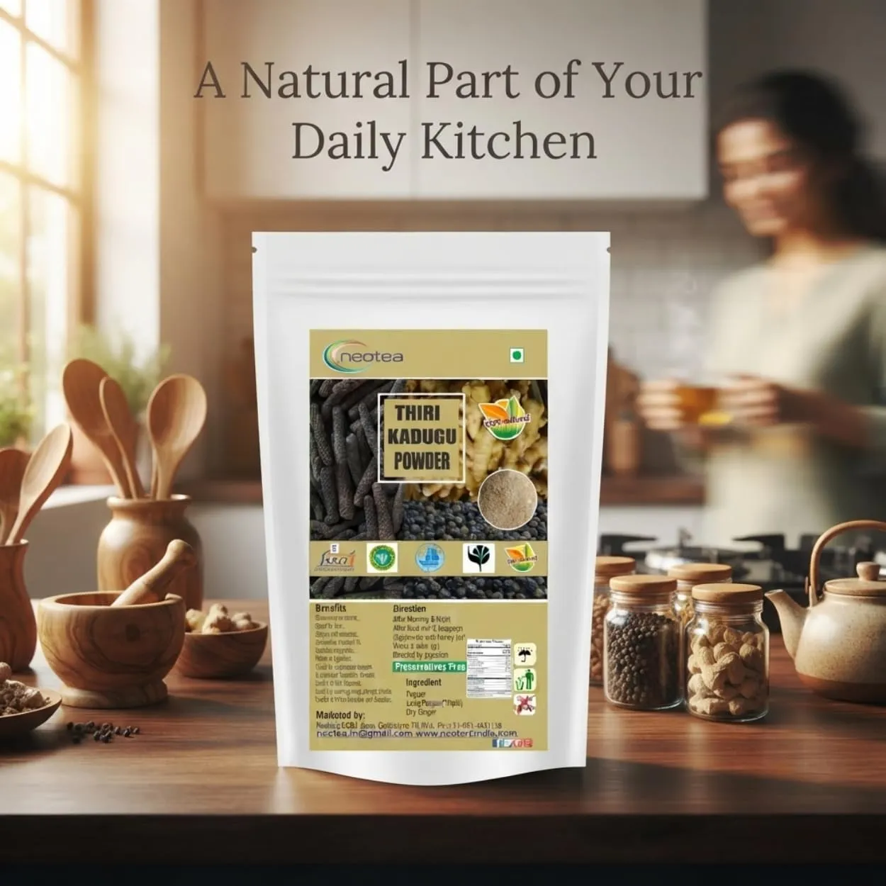 Thirikadugam Trikatu Churna Powder | Thirukaduga Katutraya Three Peppers Blend | Long Pepper, Black Pepper & Ginger | Natural Digestive Support & Metabolism Booster | Herbal Churna for Healthy Digestion
