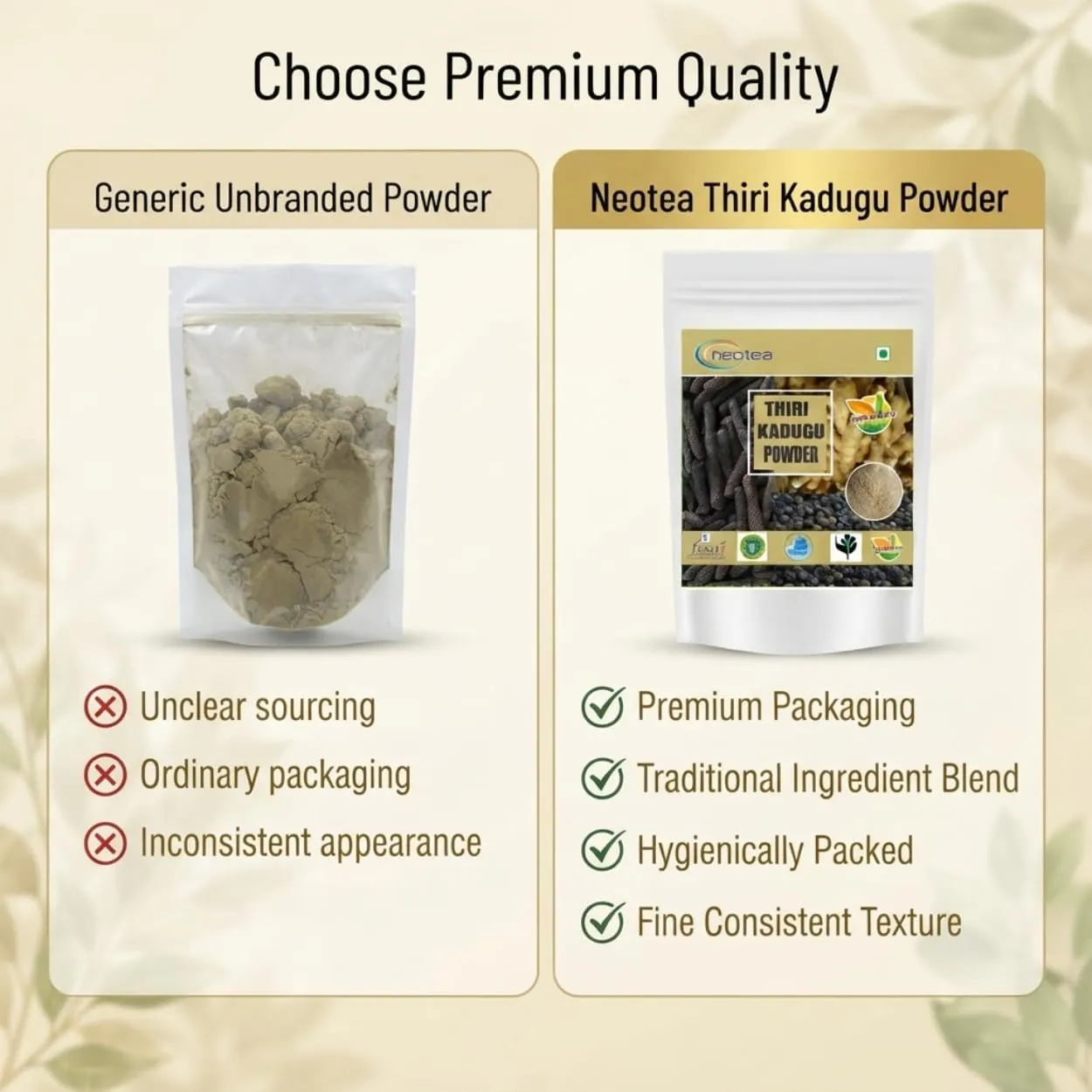 Thirikadugam Trikatu Churna Powder | Thirukaduga Katutraya Three Peppers Blend | Long Pepper, Black Pepper & Ginger | Natural Digestive Support & Metabolism Booster | Herbal Churna for Healthy Digestion