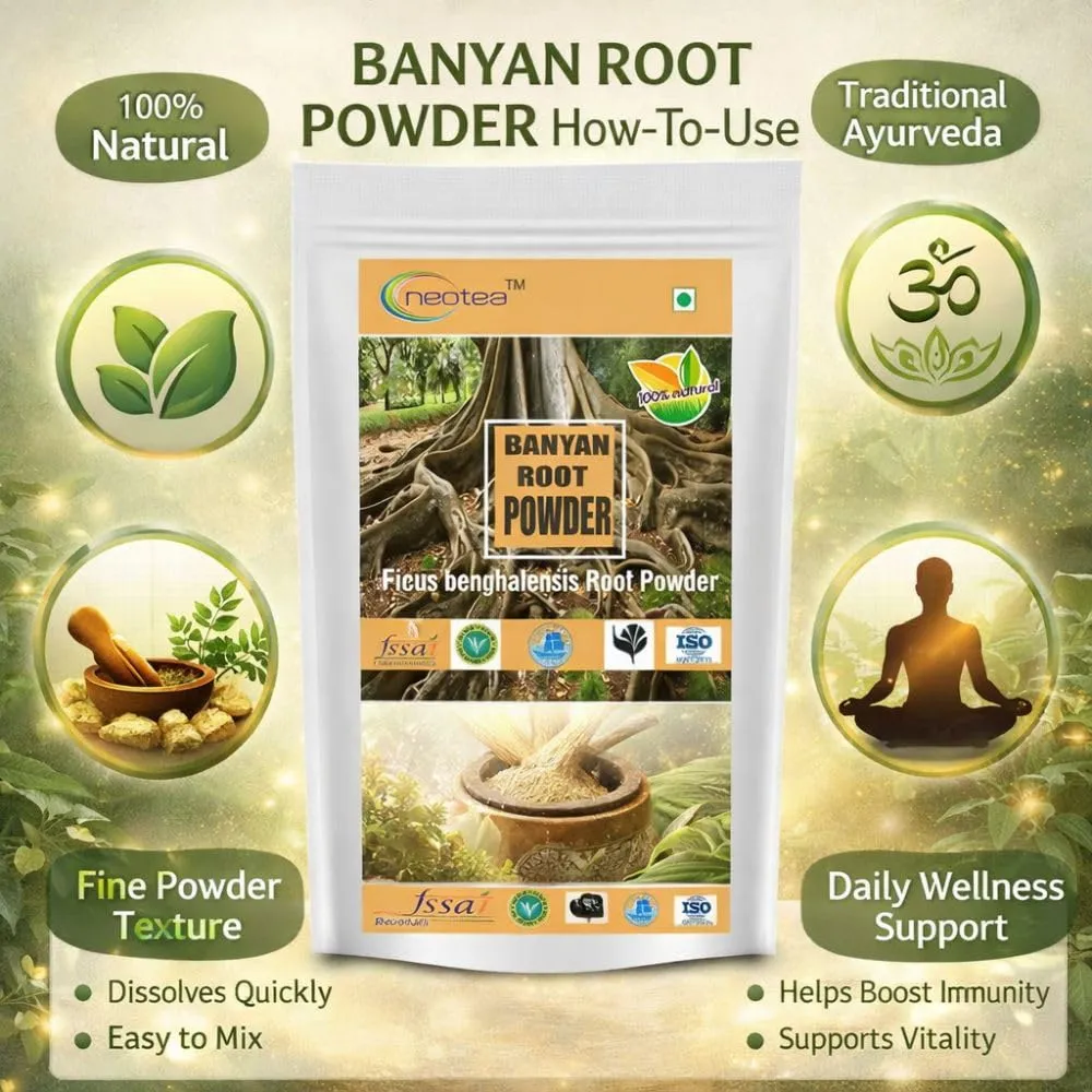 Banyan Root Powder | Natural Banyan Tree Root Herbal Powder | Traditional Ayurvedic Ingredient | Fine Ground Botanical Powder | 100% Natural Plant-Based Ingredient