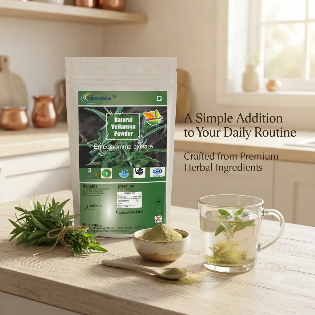 Vellarugu Powder Indian Whitehead, Chota Chirayata, Vallari Powder, Adenema Hissopifolia, Chuvannaerikk, Akwan, Madar, Aak, Arka – Natural Herbal Supplement for Digestion, Skin Health & Immunity – No Preservatives, Pure Organic Powder