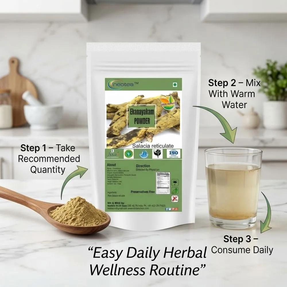 Ekanayakam Powder | Salacia Reticulata | Ponkoranti Saptarangi Herbal Powder | Natural Ayurvedic Herb for Daily Wellness & Balanced Lifestyle