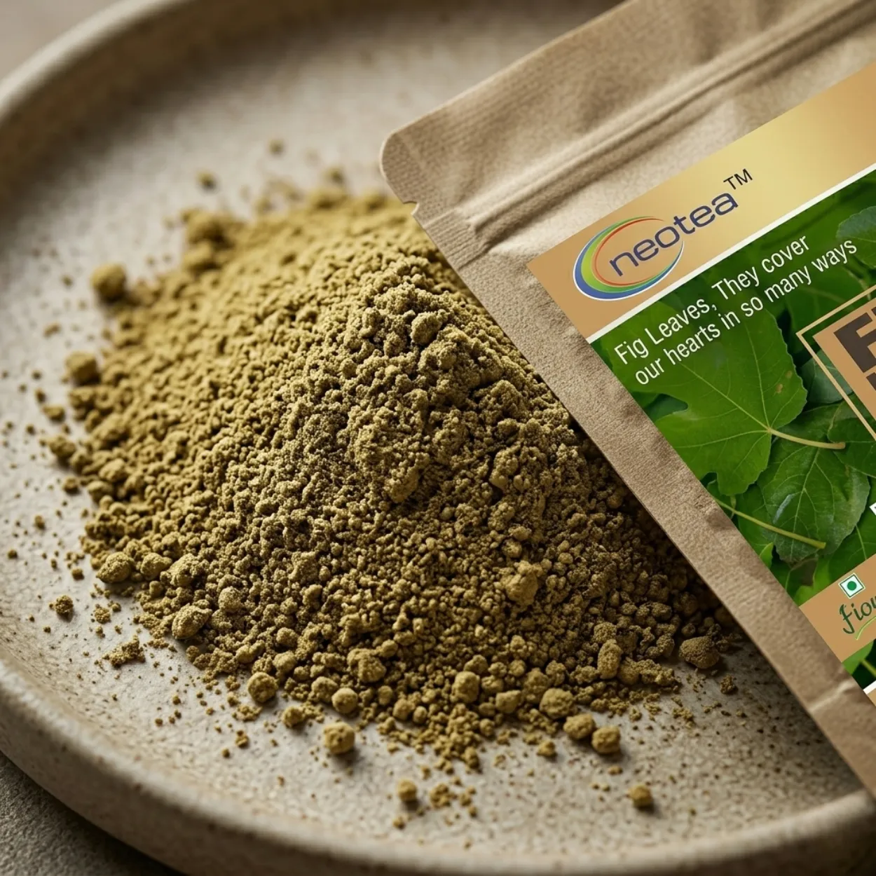 Fig Leaf Powder | Dried Fig Leaves Powder | Anjeer Leaf Herbal Powder | 100% Natural & Pure | Traditional Herbal Ingredient | For Wellness, Herbal Drinks & Daily Use