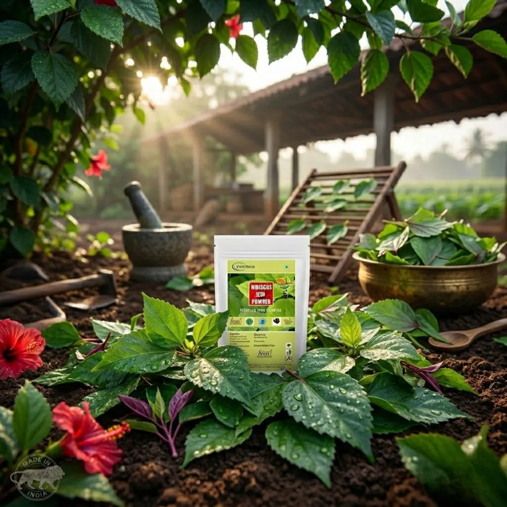 Hibiscus Leaf Powder | 100% Natural Dried Hibiscus Leaves Powder | Herbal Leaf Powder for Traditional Wellness & Personal Care | Pure Plant-Based Ingredient