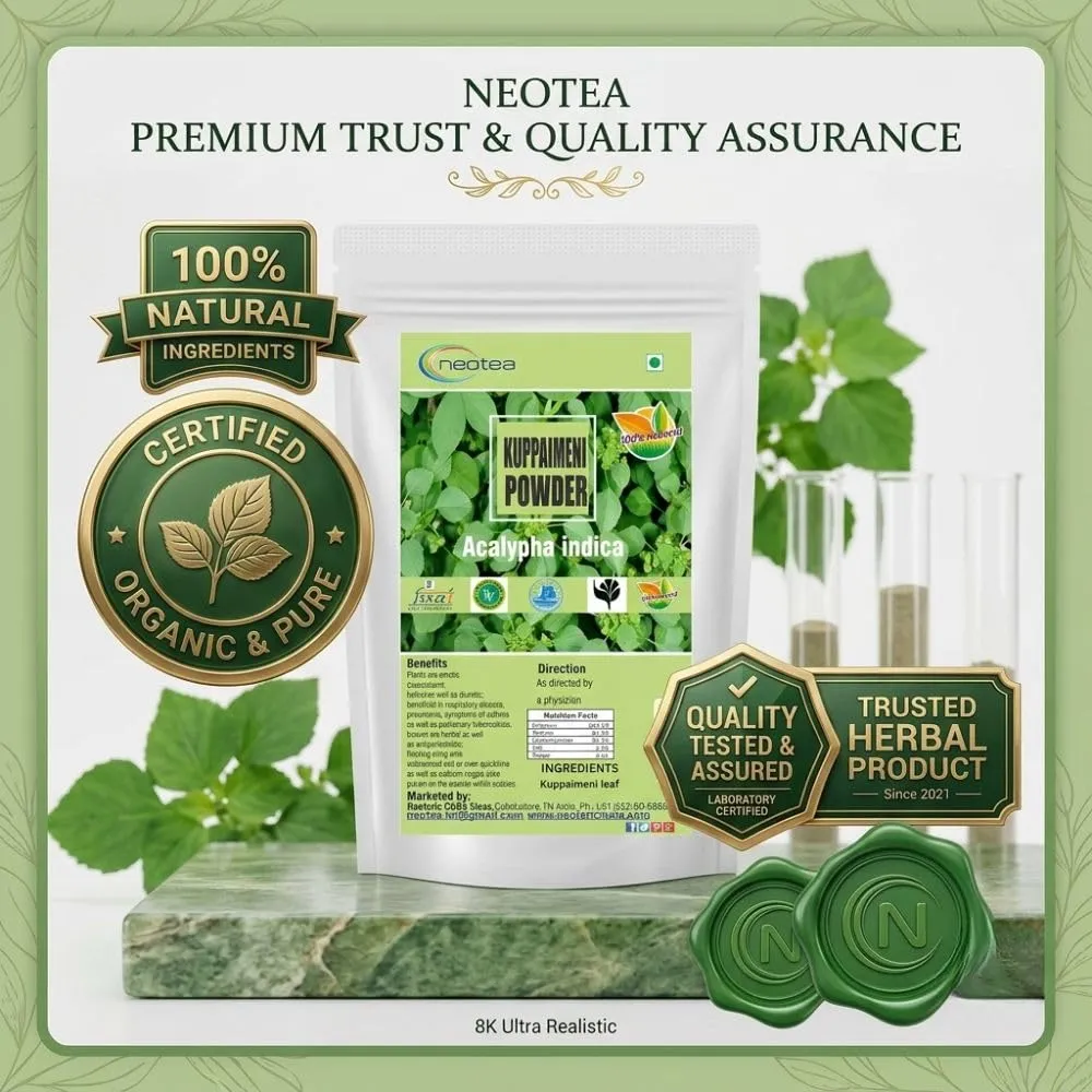 Indian Acalypha Indica | Kuppaimeni Leaf Powder 300 GM | Ayurveda Herbal Skin & Hair Care | 100% Natural & Chemical-Free | Helps in Skin Allergy, Pimples, and Detox | Pure Indian Nettle Powder