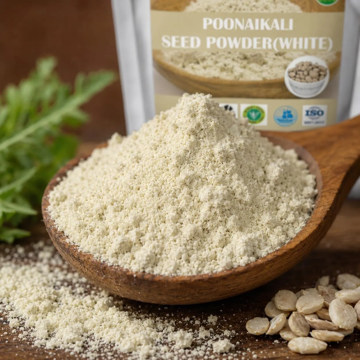 Poonaikali Seed White Powder | Mucuna Pruriens Velvet Bean Powder | Kaunch, Kapikachhu, Dulagondi, Naikkuram (White) | Natural Herbal Supplement for Stamina, Vitality & Reproductive Health | 100% Pure & Chemical-Free