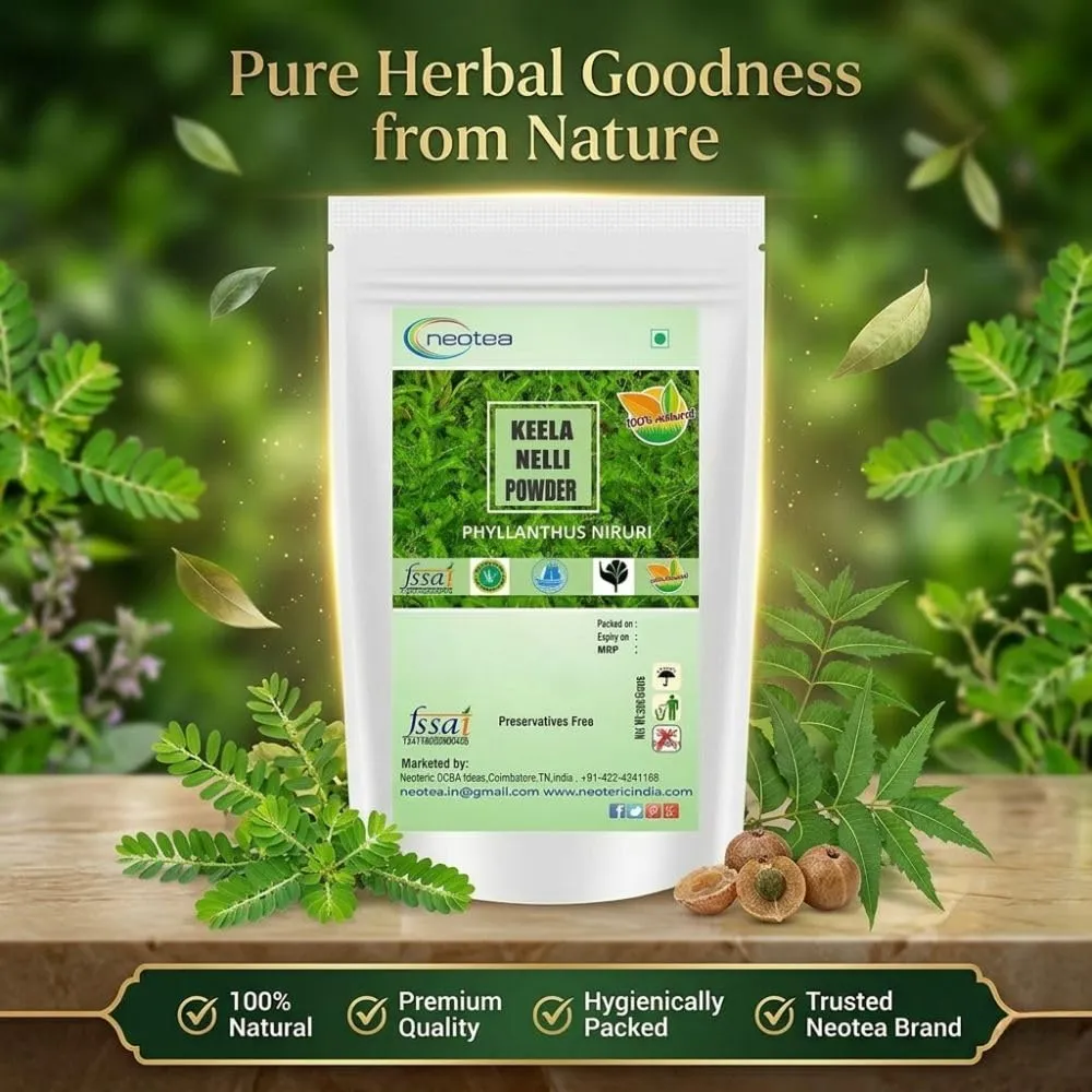 Keelanelli Powder | 100% Natural Pure Keelanelli Herb | Bhumyamalaki Powder | Phyllanthus Niruri | Traditional Ayurvedic Herbal Powder | No Preservatives