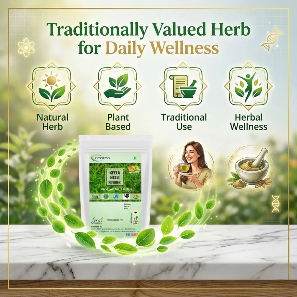 Keelanelli Powder | 100% Natural Pure Keelanelli Herb | Bhumyamalaki Powder | Phyllanthus Niruri | Traditional Ayurvedic Herbal Powder | No Preservatives