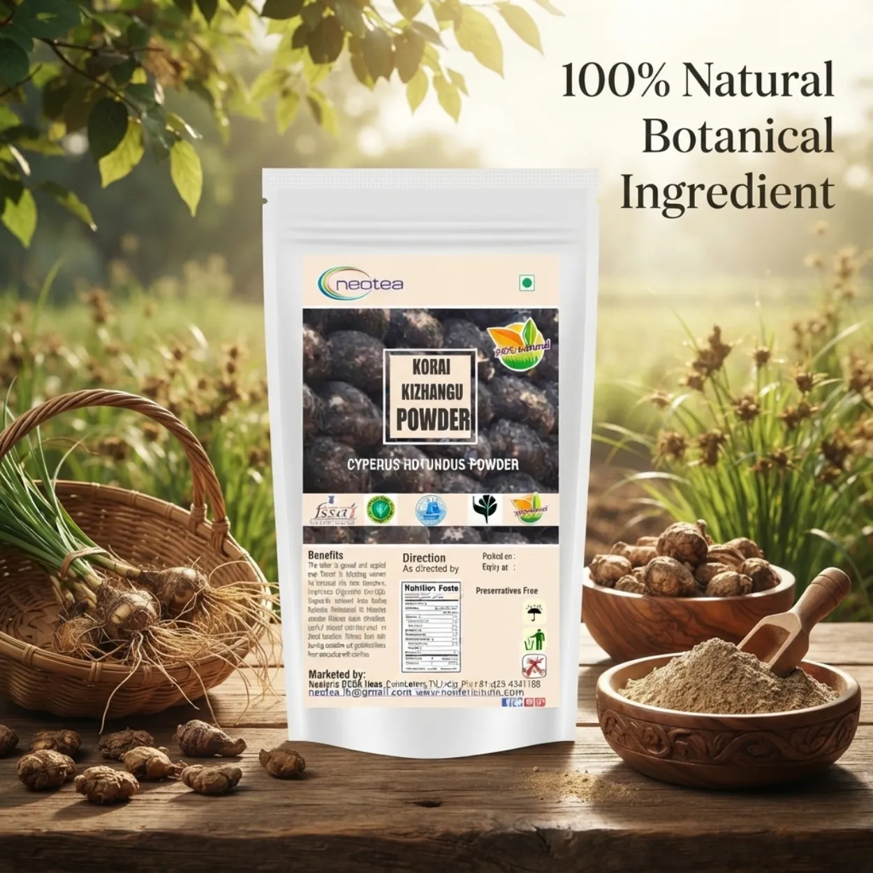 Korai Kizhangu Powder | Nut Grass Root Powder | Cyperus Rotundus | Natural Herbal Powder | Traditional Ayurvedic Ingredient | Fine Ground | 100% Pure
