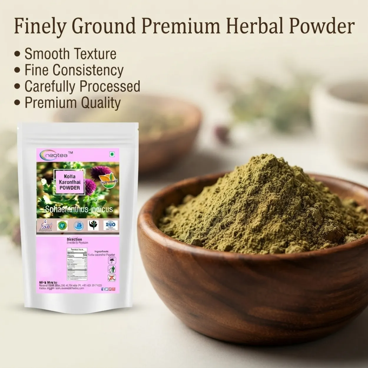 Kotta Karanthai Powder | Natural Herbal Powder | Traditional Indian Herb | Pure Kotta Karanthai | Ayurvedic Wellness Ingredient | 100% Natural