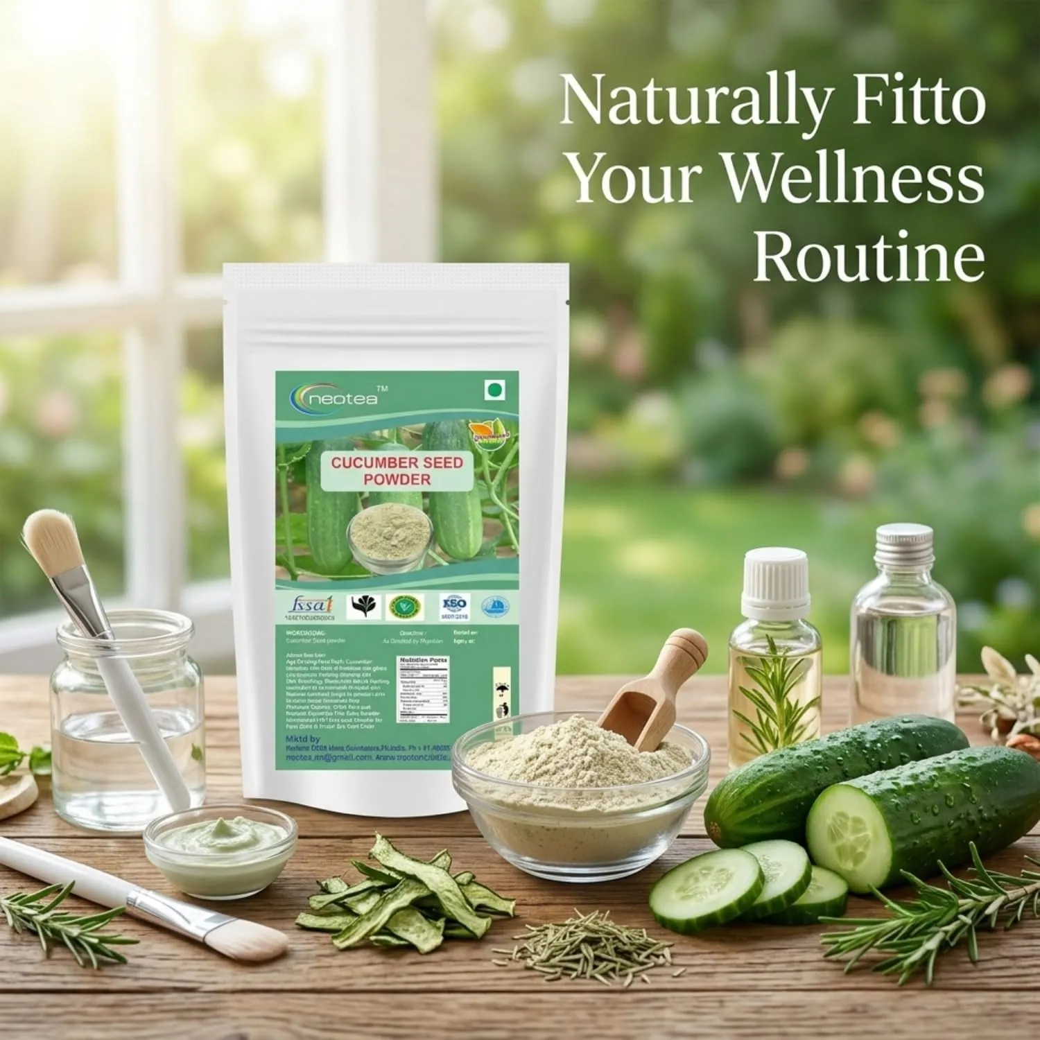 Cucumber Seed Powder 100% Natural, Finely Ground Cucumber Seeds Powder, Plant-Based Ingredient for Smoothies, Drinks, Porridge & Traditional Recipes, Carefully Processed & Packed