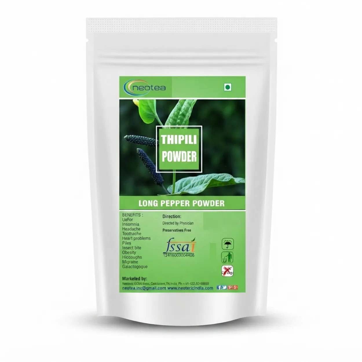 Long Pepper Powder | Pippali Powder | Indian Long Pepper Spice | Natural Herbal Powder for Traditional Recipes & Wellness | Premium Quality | 100% Natural