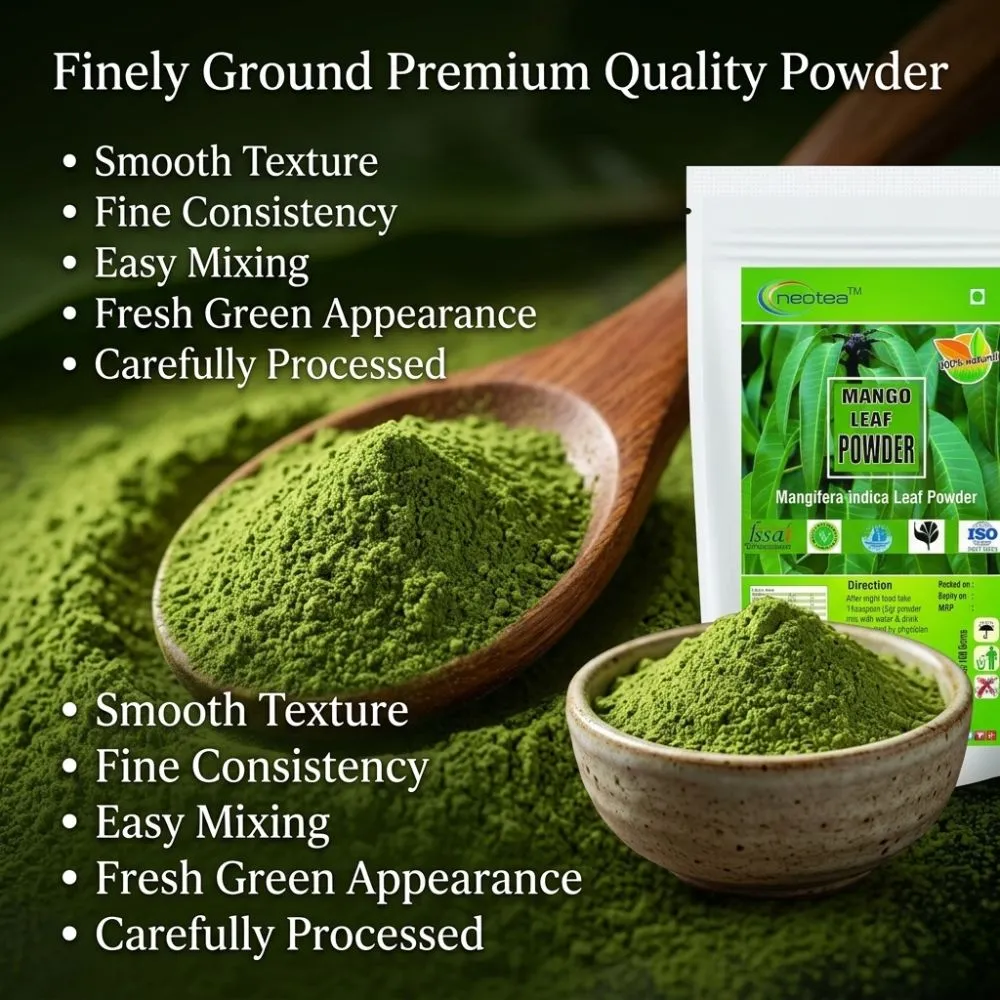 Mango Leaf Powder 100% Natural Dried Mango Leaves Powder | Herbal Leaf Powder for Traditional Wellness, Daily Herbal Use & Natural Lifestyle | Pure Mango Leaf Powder