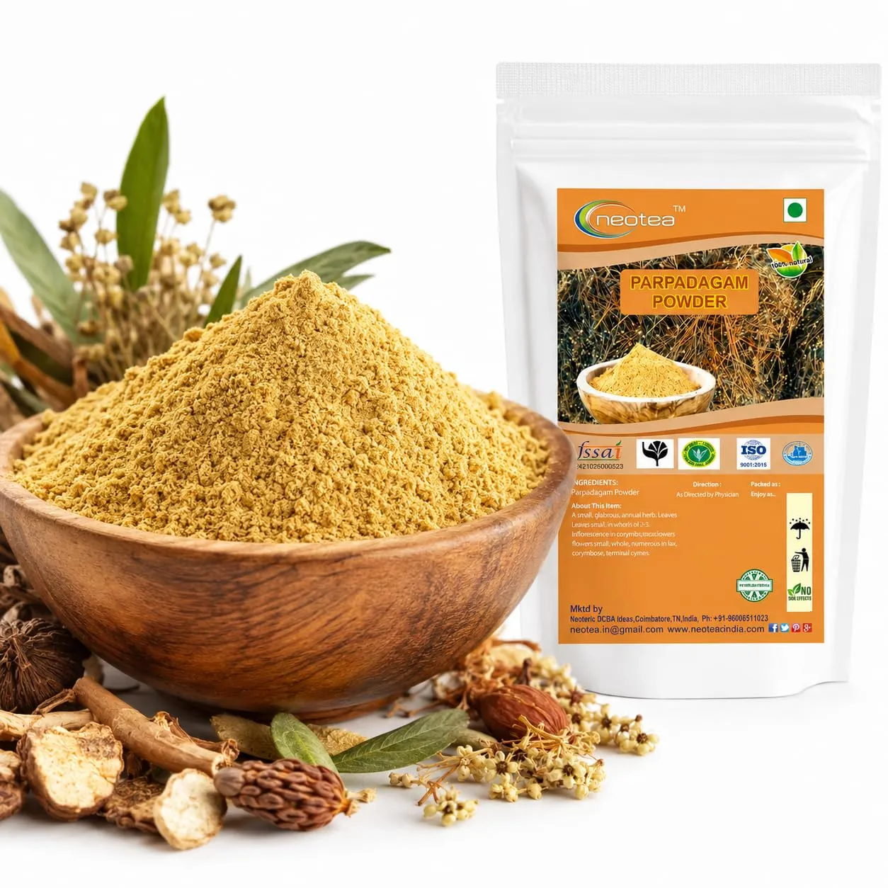 Parpadagam Powder | 100% Natural Dried Parpadagam Herbal Powder | Finely Ground Traditional Herb Powder | Carefully Processed & Hygienically Packed | For Everyday Traditional Use