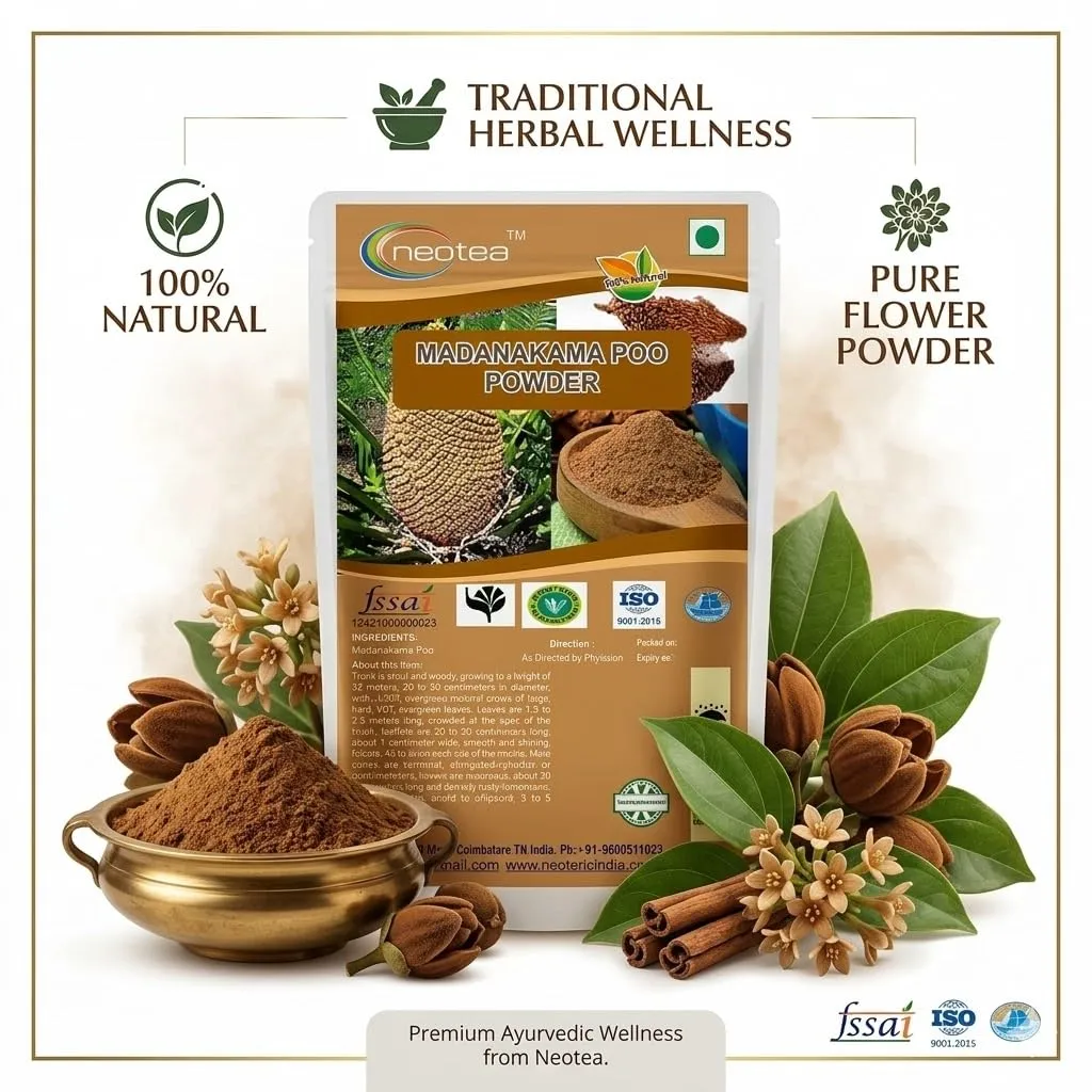 Madhanakama Poo Powder | 100% Natural Dried Flower Powder | Finely Ground Herbal Flower Powder | Traditional Indian Botanical Ingredient | Carefully Processed & Packed