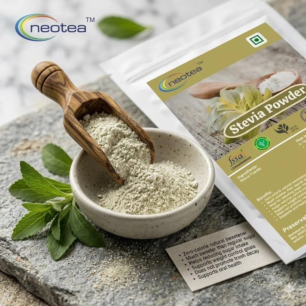 Stevia Powder Natural Sweetener, Plant-Based Sweetening Ingredient, Finely Ground Stevia Leaf Powder for Tea, Coffee, Beverages, Desserts & Everyday Food Preparation, 100% Natural