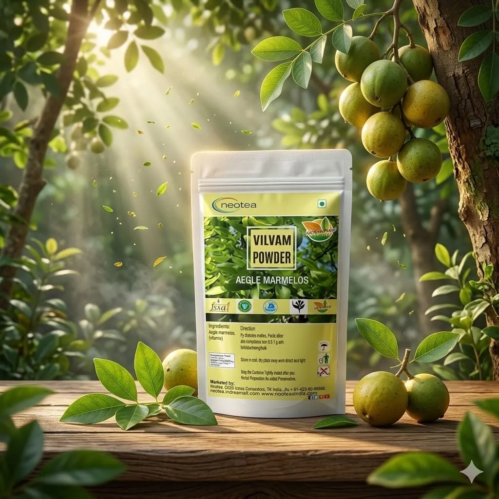 Vilvam Leaf Powder | 100% Natural Vilvam / Bael Leaf Powder | Finely Ground Dried Vilva Leaves | Traditional Herbal Ingredient for Daily Wellness & Personal Care | Premium Quality
