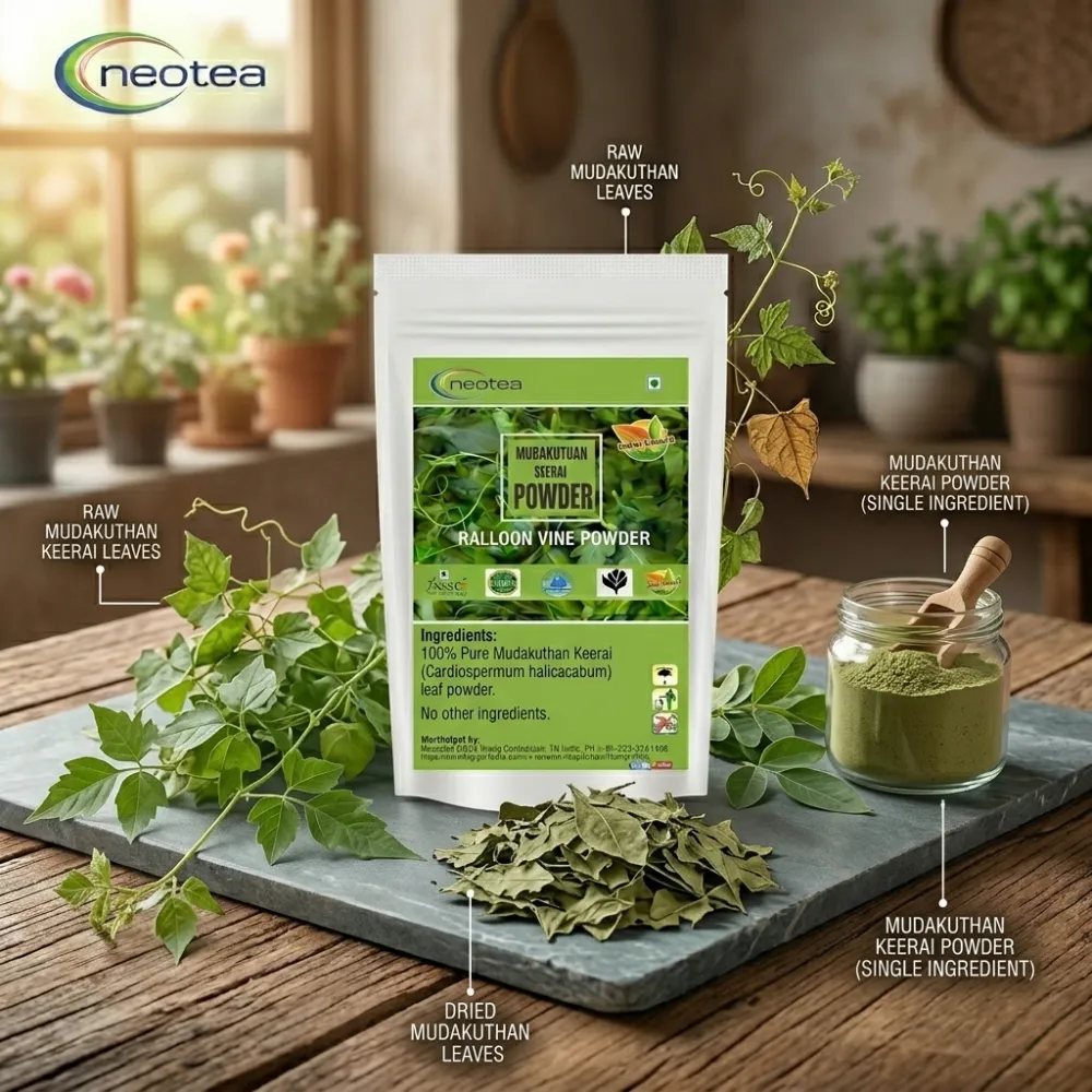 Mudakathan Keerai Powder | Balloon Vine Leaf Powder | Cardiospermum Halicacabum | 100% Natural Herbal Leaf Powder | Traditional Ayurvedic Ingredient