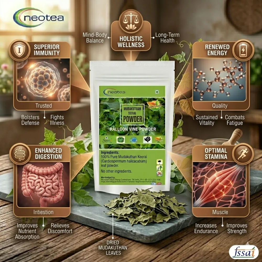 Mudakathan Keerai Powder | Balloon Vine Leaf Powder | Cardiospermum Halicacabum | 100% Natural Herbal Leaf Powder | Traditional Ayurvedic Ingredient