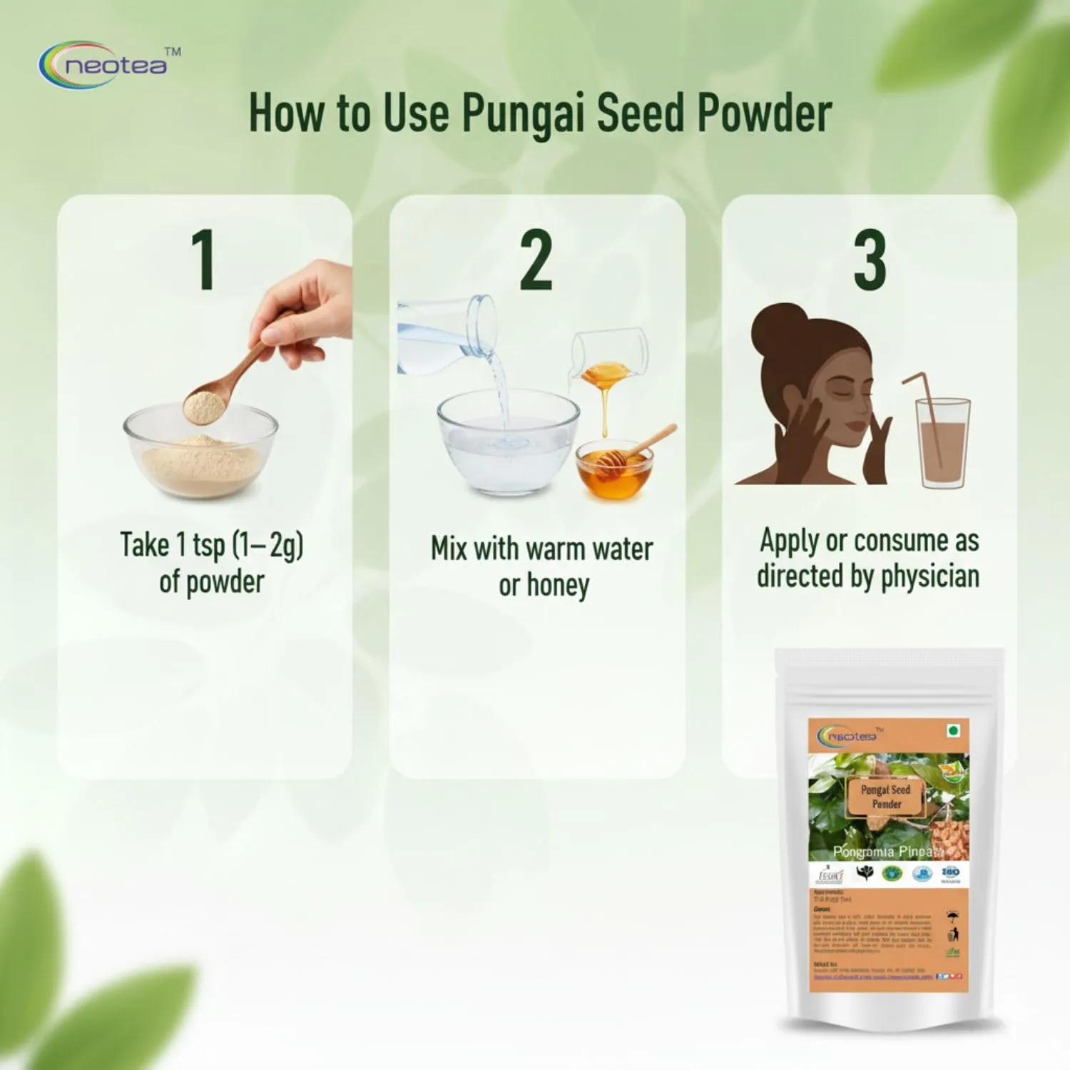 Pungai Seed Powder | Pongamia Pinnata Seed Powder | Finely Ground Natural Herbal Powder | Traditionally Used Botanical Ingredient | For Everyday Herbal & Personal Care Uses | 100% Natural