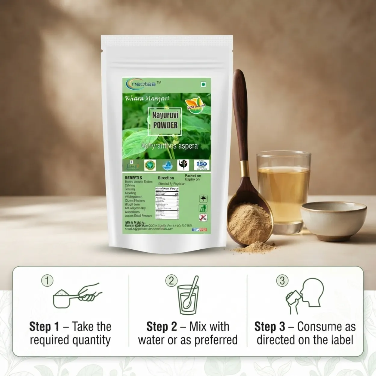 Nayuruvi Powder 100% Natural Herbal Powder | Nayuruvi Plant Powder | Ayurvedic Herbal Wellness Ingredient | Traditionally Used Herb | Pure & Natural