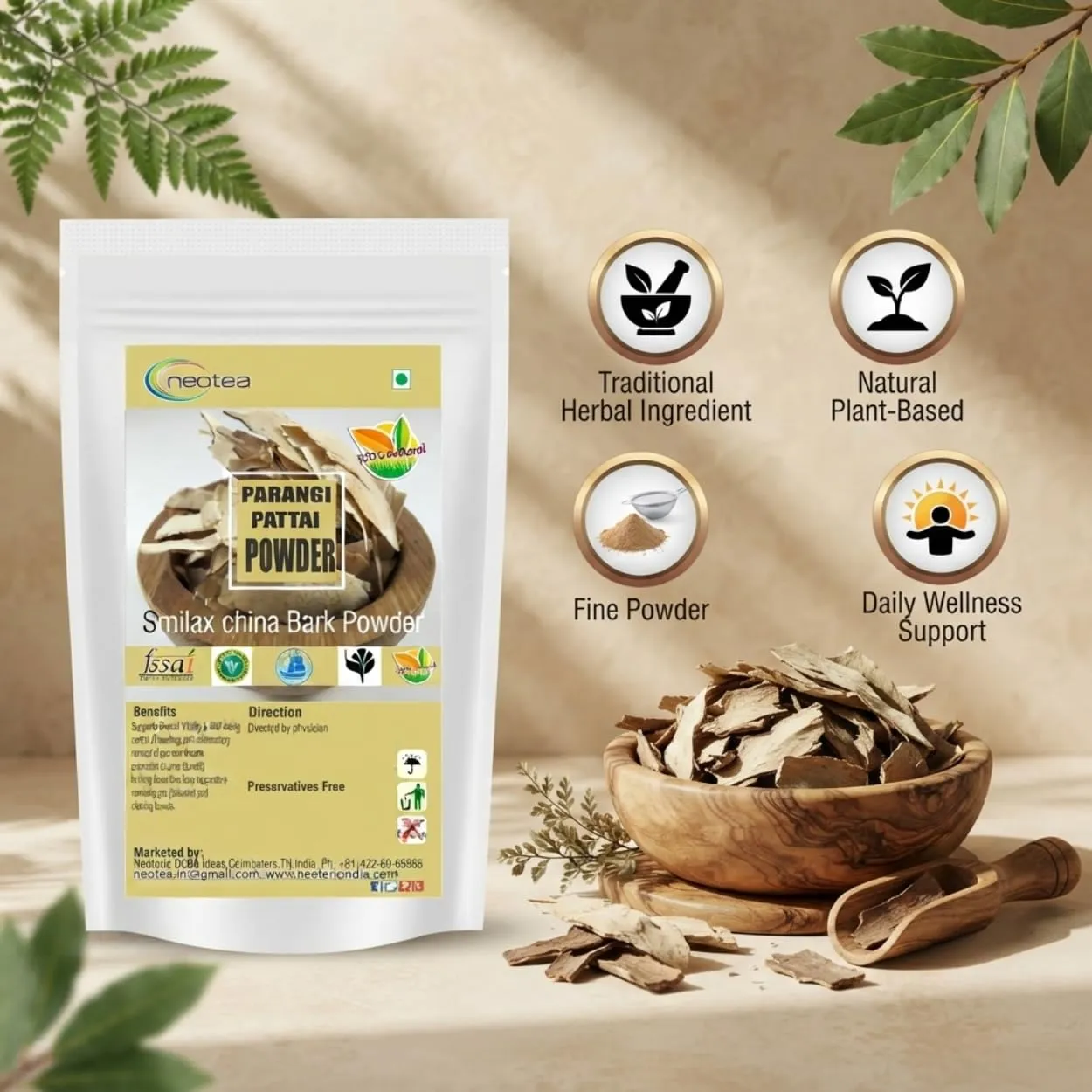 Parangipattai Powder | Traditional Herbal Powder | Finely Ground Natural Parangipattai | Carefully Processed & Hygienically Packed | Premium Quality Herbal Ingredient for Traditional Use