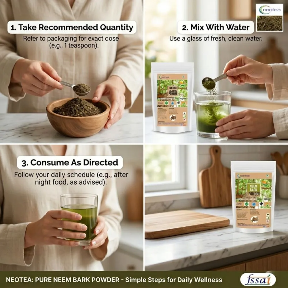 Neem Bark Powder 100% Natural Neem Tree Bark Herbal Powder | Traditionally Used Ayurvedic Ingredient | Supports Natural Wellness & Daily Herbal Lifestyle