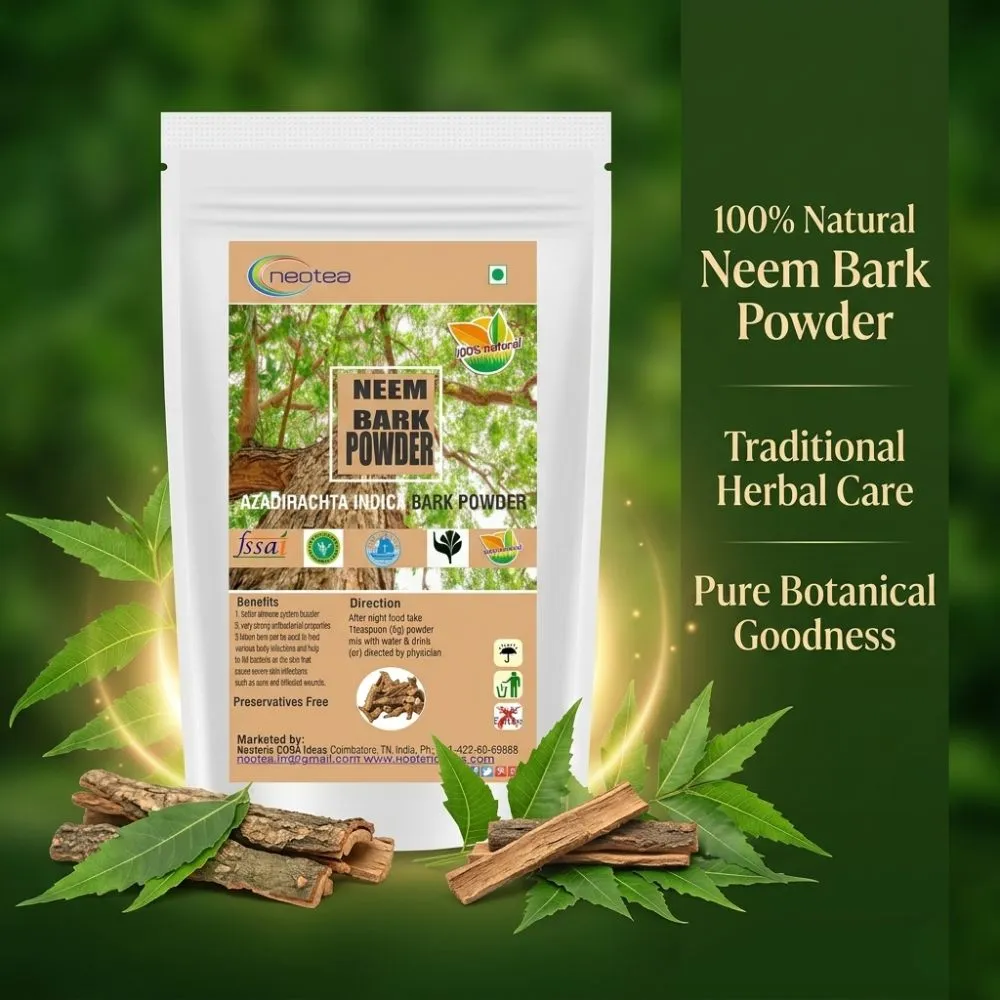 Neem Bark Powder 100% Natural Neem Tree Bark Herbal Powder | Traditionally Used Ayurvedic Ingredient | Supports Natural Wellness & Daily Herbal Lifestyle