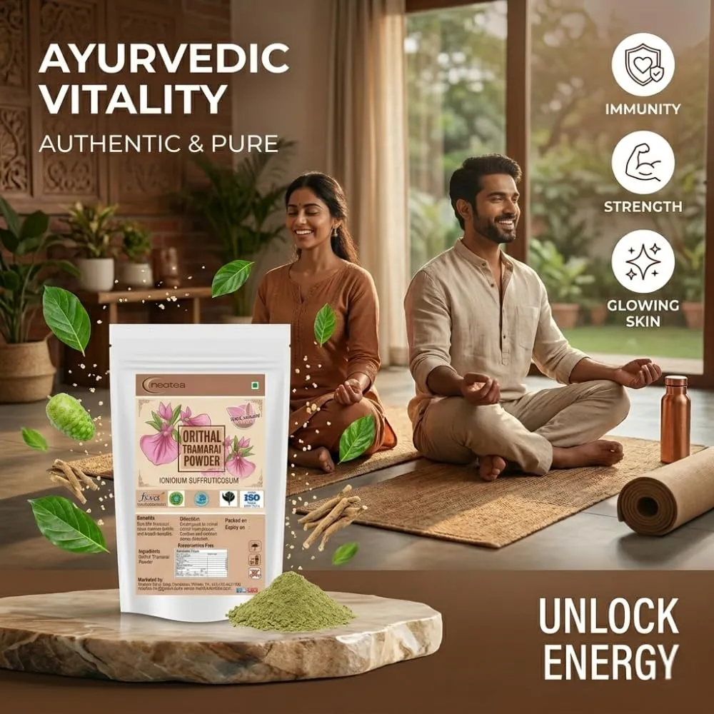 Orithal Thamarai Powder | Spade Flower Hybanthus Enneaspermus | Ratnapurush, Nilakobari, Ratanparas | 100% Natural Herbal Powder | No Added Flavors | Supports Health & Wellness | Boost Stamina for Men and Women