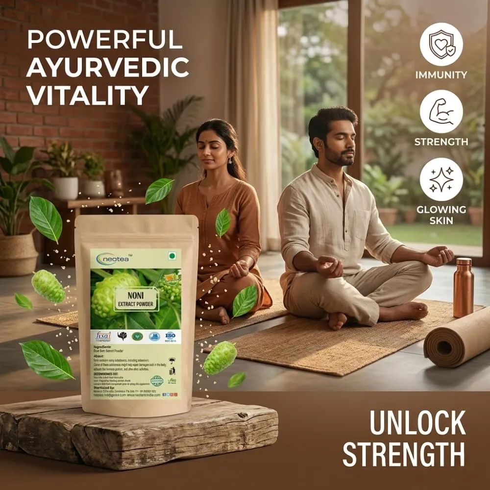 Noni Powder | Morinda Citrifolia Fruit Powder | Organic Beach Mulberry | Indian Great Mulberry | Whole Dried Non-GMO Noni | Natural Herbal Supplement | 100% Pure