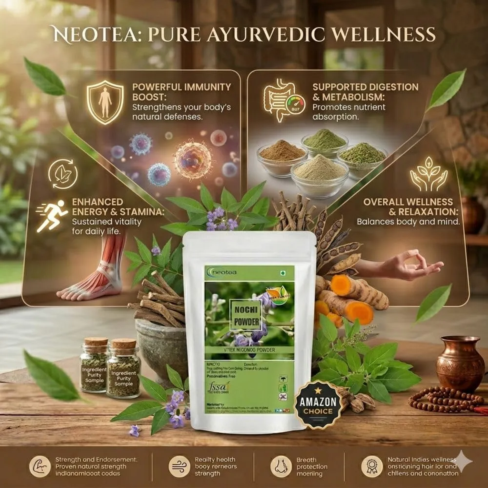 Nochi  Powder| Nirgundi Leaves Powder for Joint Pain Relief | Vitex Negundo, Chaste Tree, Nochi Leaves Churna | Natural Health Benefits for Inflammation & Mobility | Sambhalu, Nishinda, Sinduari